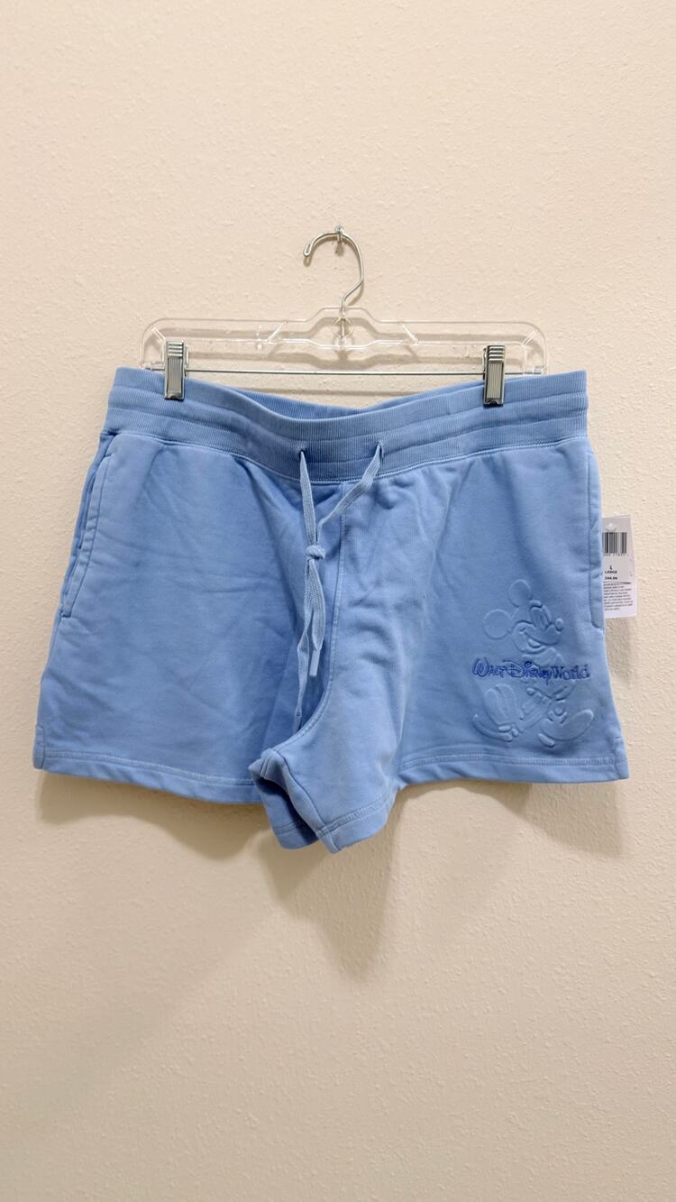 Disney Parks Walt Disney World Mickey Mouse Embossed Lounge Shorts Large NWT